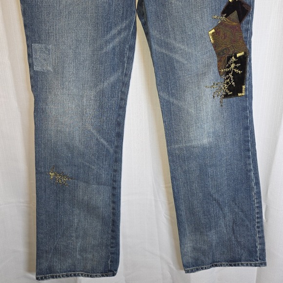 Lauren Jeans Co. Ralph Lauren Jeans Women's 6 Patchwork Boho Embroidered Velvet - Picture 13 of 16